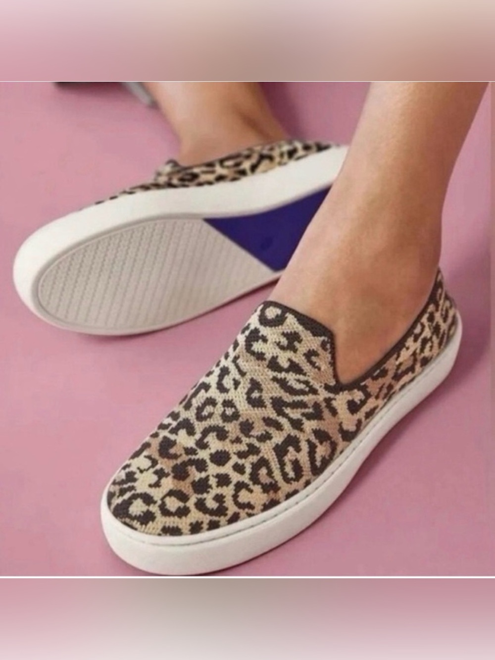 Rothy's The Sneaker Camo Cat Slip On Sneaker size 8.5